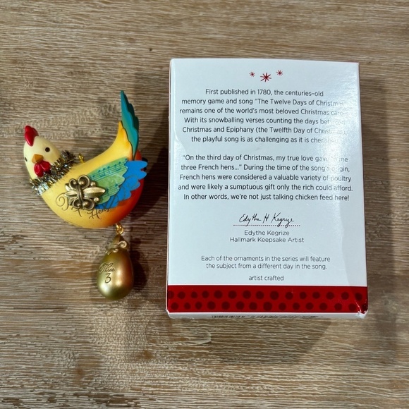 Hallmark Keepsake Three French Hens Christmas Ornament, Collectible - Picture 5 of 5